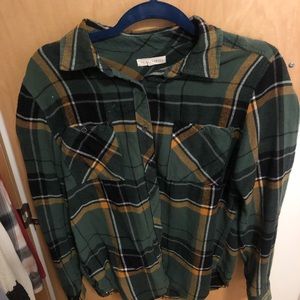 Green and yellow flannel